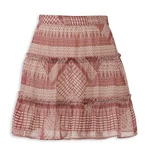 Rebecca Minkoff Womens Cheryl Mix-print float skirt size 6